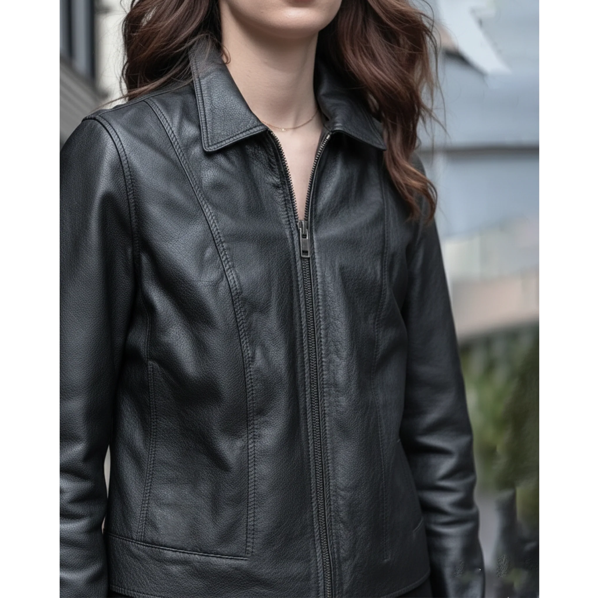 CHAQUETA MUJER BIKER MINIMAL CUERO | MARÓC 1986 - Image 5