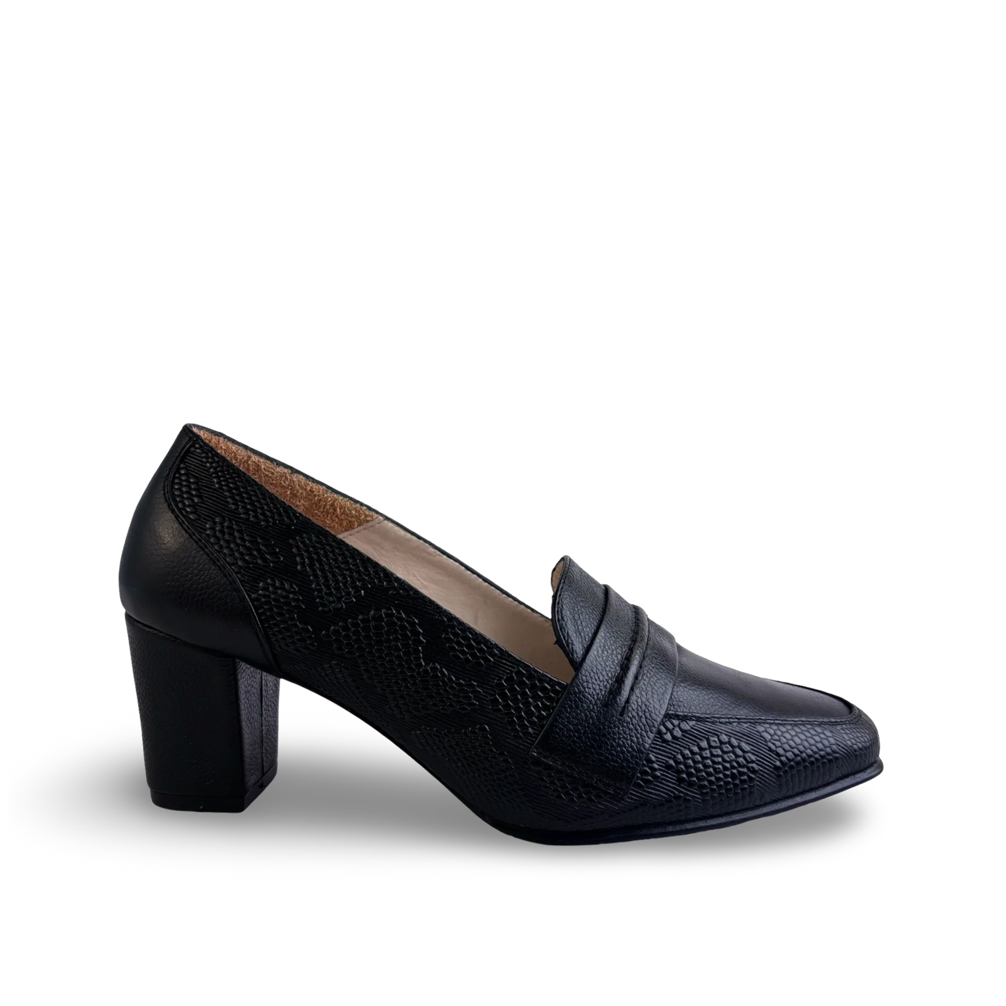 TACÓN MUJER TIPO MOCASÍN CUERO | MARÓC 1986